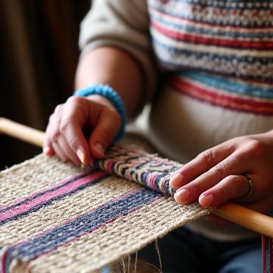 Traditional weaving process